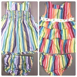 Lot of 2 Baby Girl Dress Sets 6-9 Months
